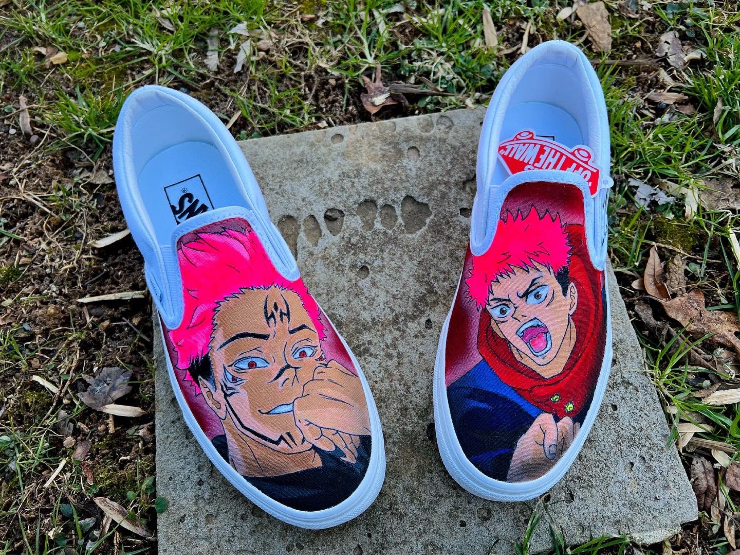 akatsuki vans slip ons