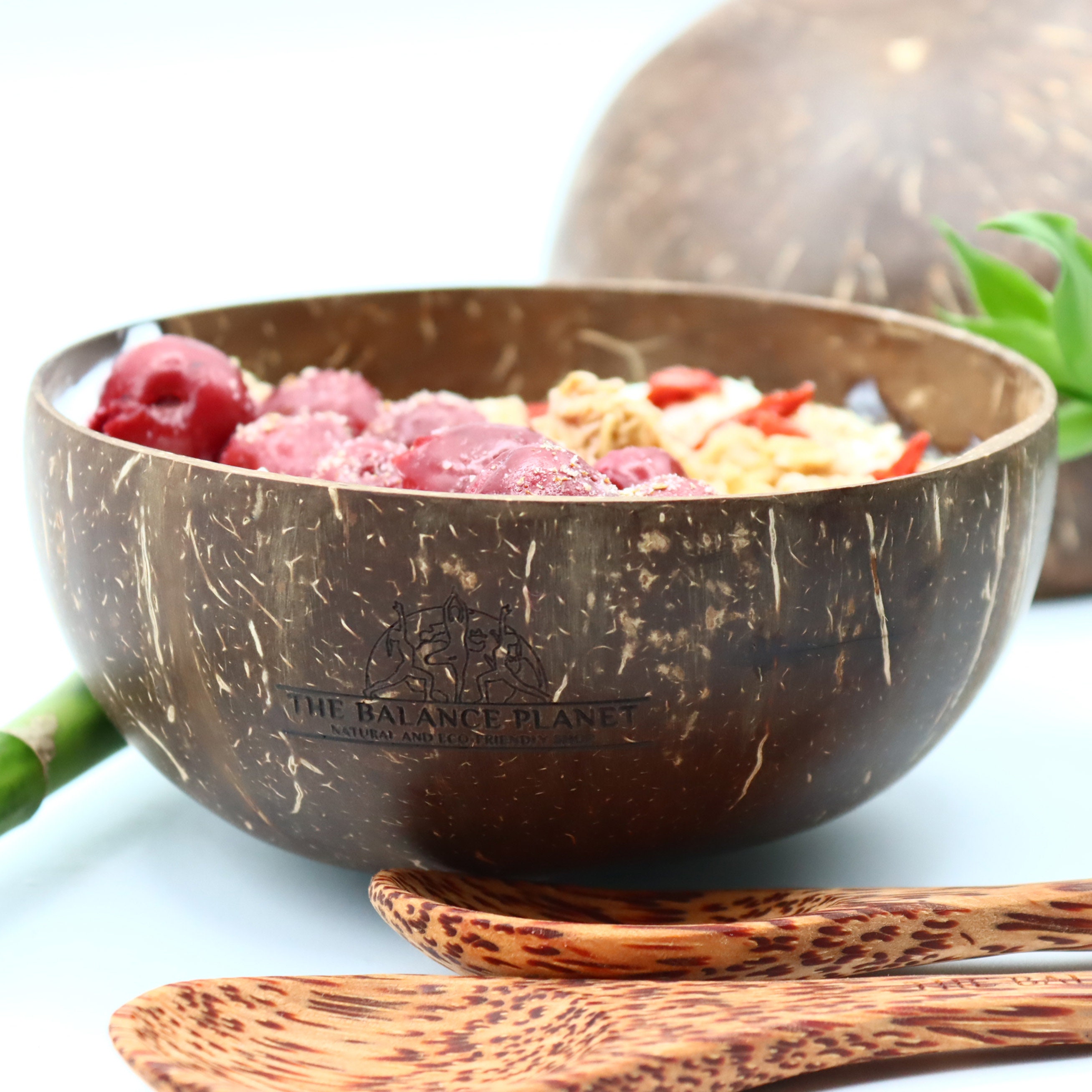 Natural Coconut Bowls Spoons Handmade Set of 2 With Spoons Etsy UK
