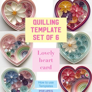 Quilling Vorlage, Quilling Karte, Quilling Muster, Quilling Vorlage Muster, Quilling Blumen, Quilling Kit, Sofortdownload