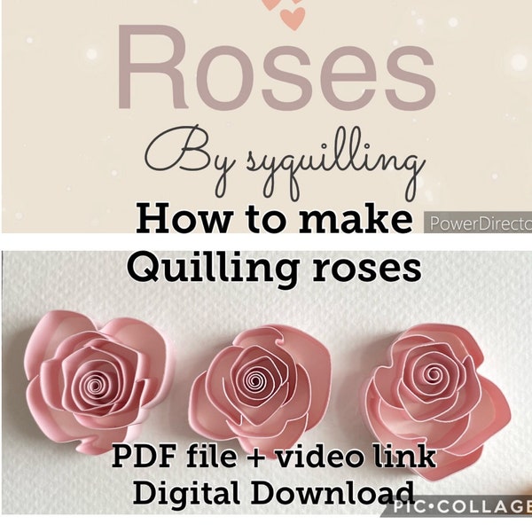 How to make quilling rose/ quilling tutorial/ quilling for beginners / digital download/ video tutorial / quilling technique