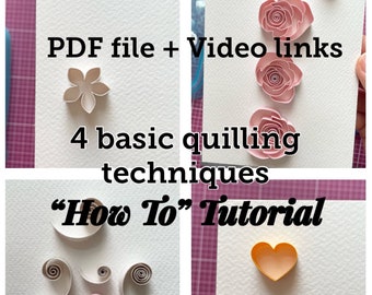 Quilling tutorial/ how to make quilling flower/ quilling for beginners / digital download/ video tutorial / quilling technique