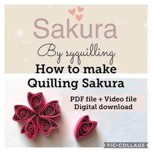 How to make Quilling Sakura/ quilling tutorial/ quilling for beginners / digital download/ video tutorial / quilling technique/ Sakura DIY