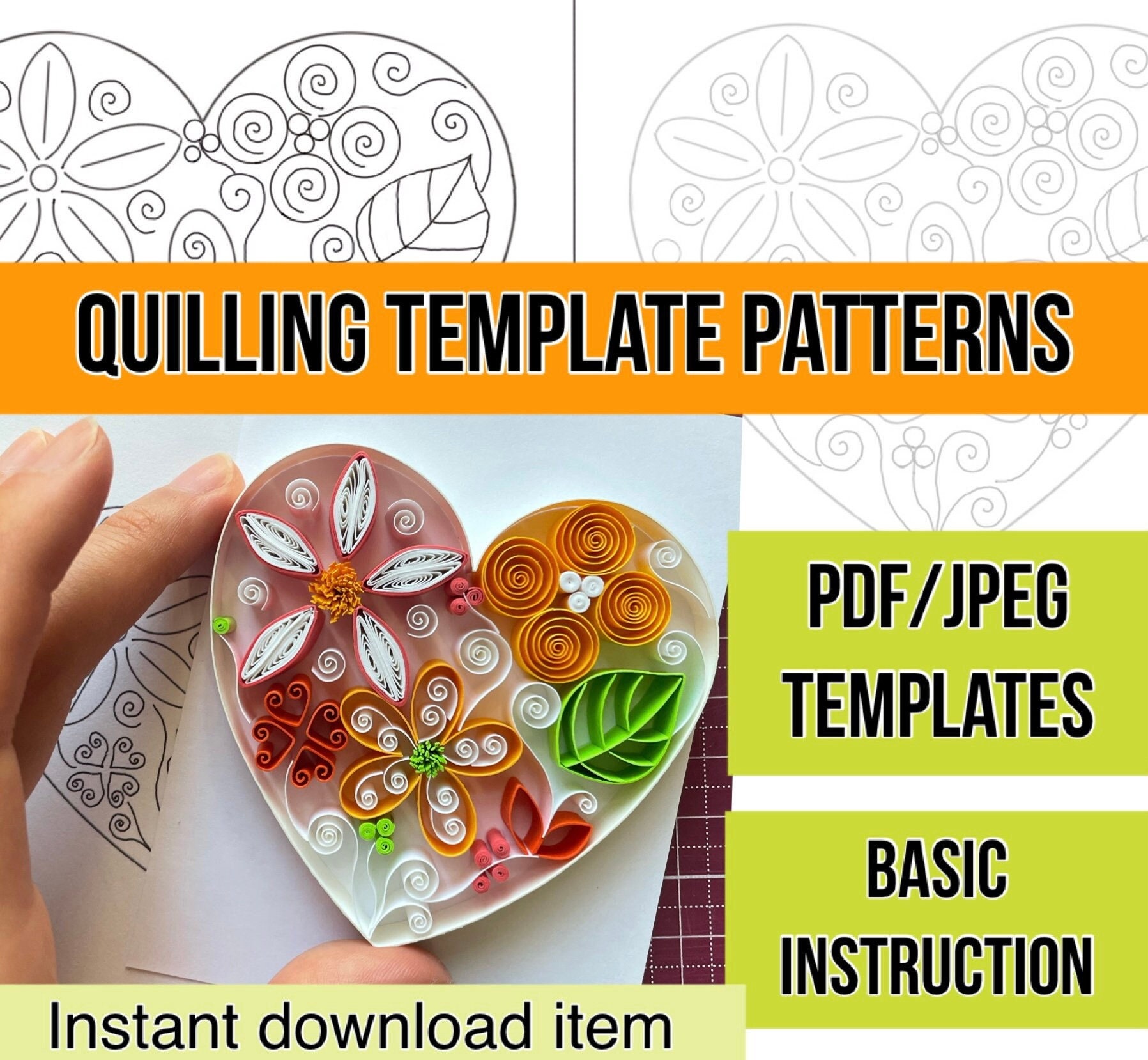 Quilling Template Quilling Card Quilling Patterns Quilling Etsy Quilling Template Quilling Card Quilling Patterns Quilling Etsy
