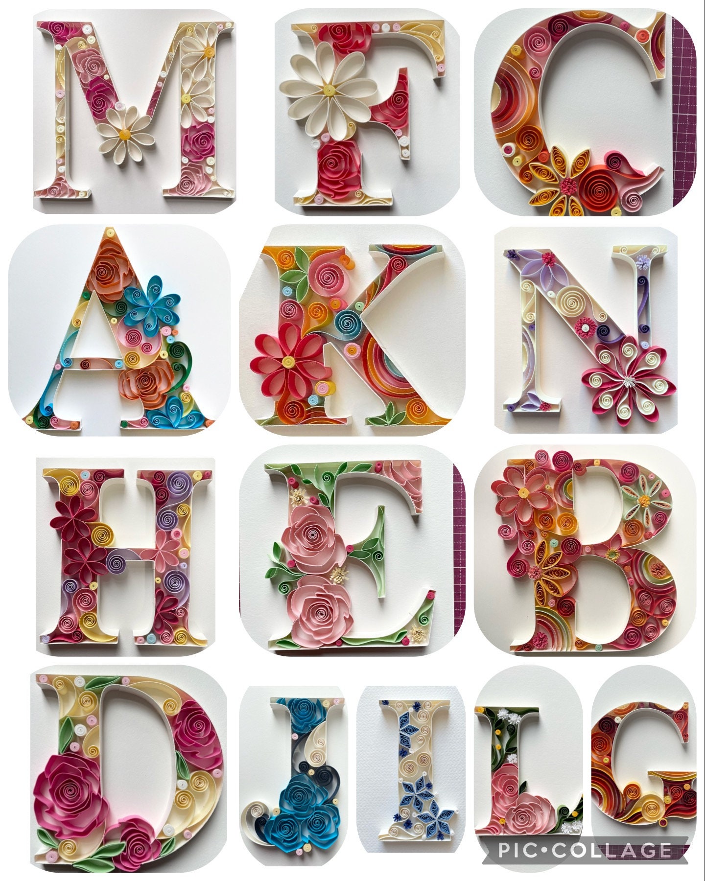 Quilling Template Quilling Letter Quilling Alphabet Quilling