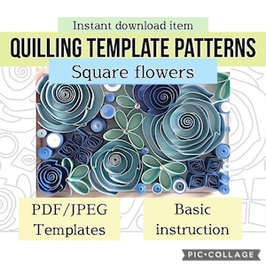 Modèle de quilling, carte de quilling, motifs de quilling, motifs de modèle de quilling, fleurs de quilling, kit de quilling, téléchargement immédiat