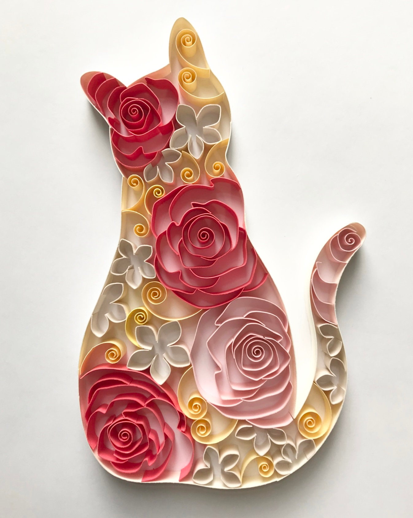 Cat Quilling Template Quilling Patterns Quilling Template Etsy Cat Quilling Template Quilling Patterns Quilling Template Etsy