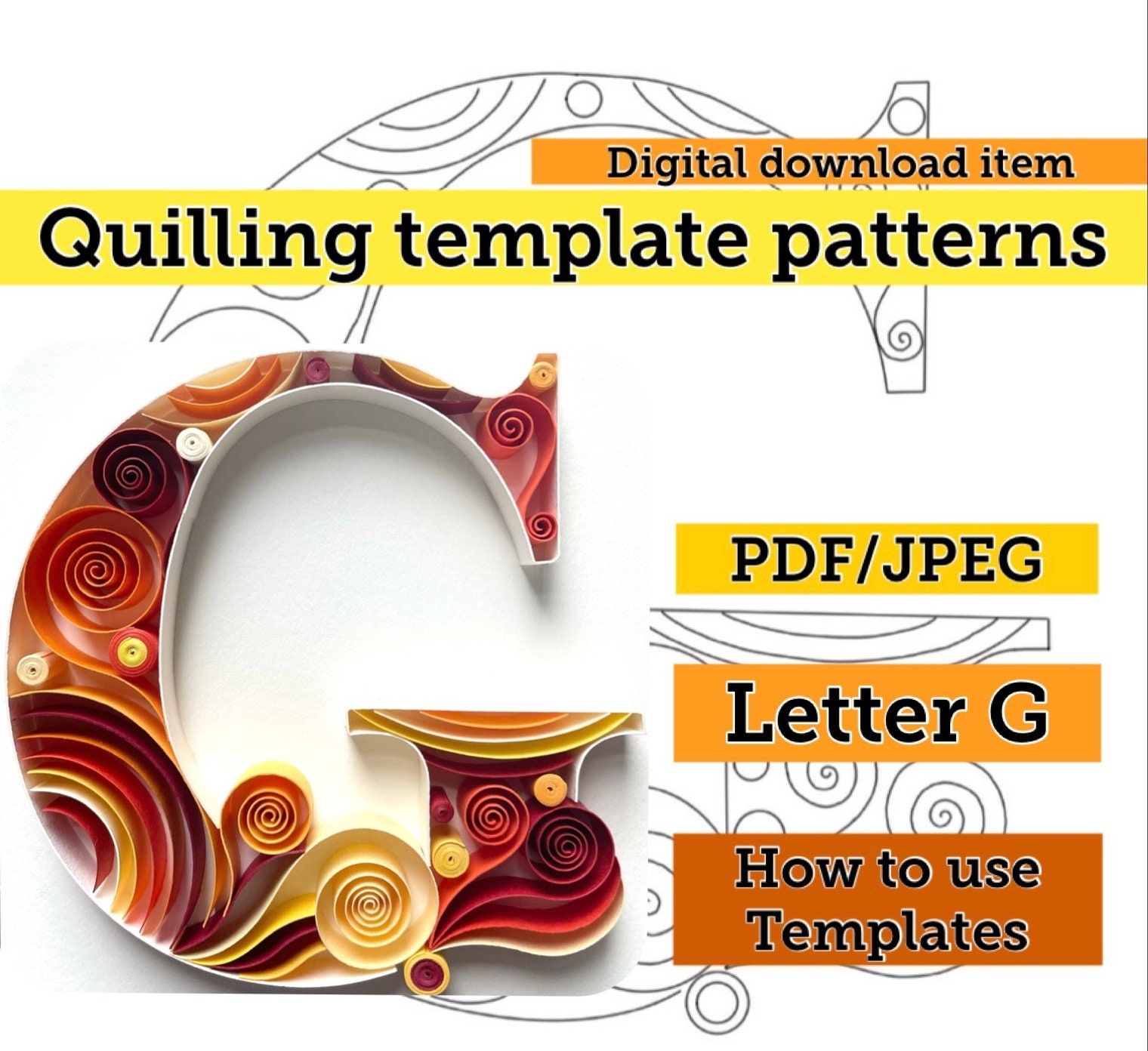 Quilling Pattern Script Quilling Template, Quilling Letter, Quilling Patterns, Quilling ...