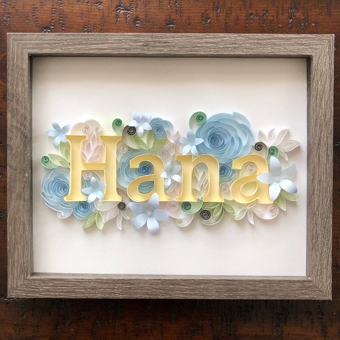 Name sign art Quilling nursery gift kids quilling wall Etsy