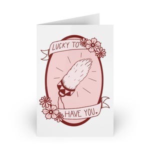 De la chance de vous avoir | Ensemble de charmantes cartes de voeux | Merci illustré à la main, voeux d'anniversaire, mots d'amour, cartes vierges pour toutes les occasions