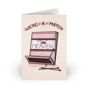 allumettes divines | Charmantes cartes de voeux pour toutes les occasions, parfaites pour les anniversaires, les anniversaires, les mots d'amour, lot de 1 ou 10