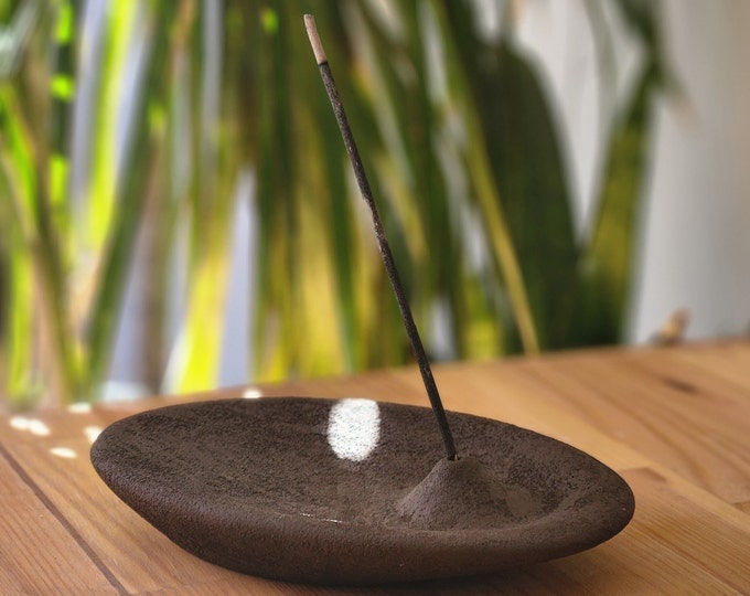 Textured Incense Holder Mediation Gift Incense Stick Holder Aromatherapy Gift Ceramic Incense Stick Burner Cadeau femme