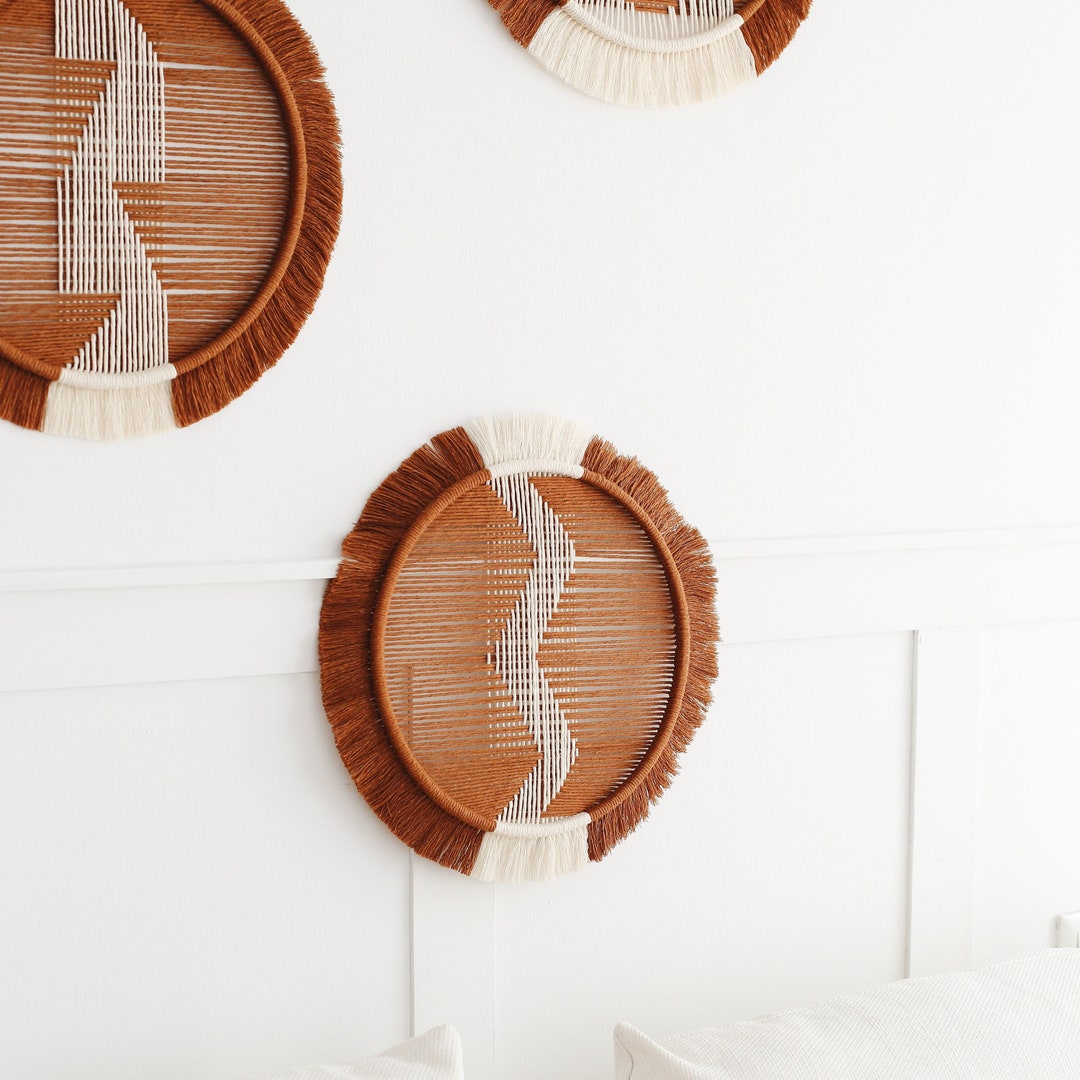 Circle Macrame Wall Art, Round Wall Decoration, Circular Wall Hanging