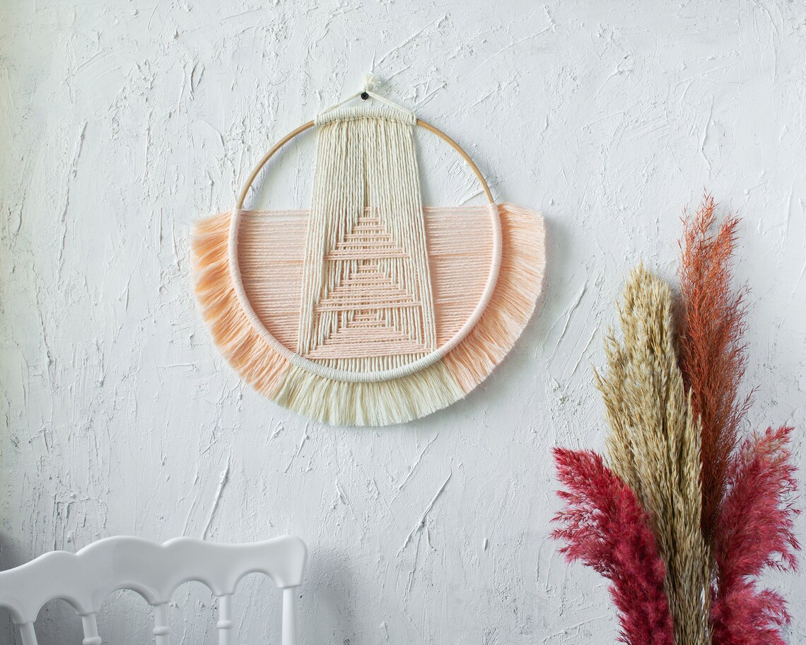 Circle Wall Art Circular Wall Hanging Macrame Wall Decor Etsy