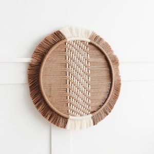Fiber Wall Art, Boho Wall Hanging, Macrame Wall Decor, Modern Textile Decor, Fiber Wall Decoration, Textile Knot Art, Circle Macrame Mural
