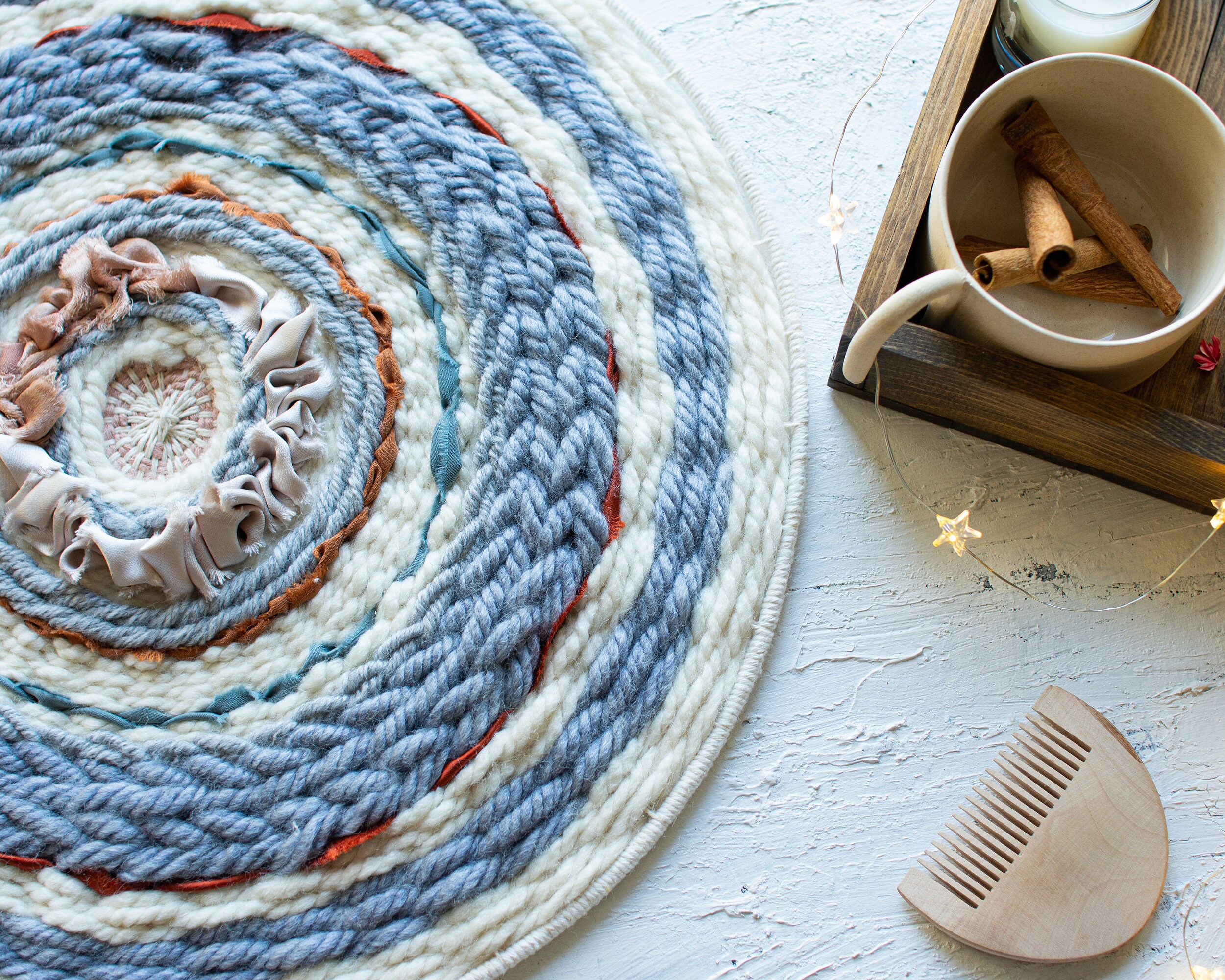 Circle Woven Wall Art Circular Weaving Decor Round Woven Etsy