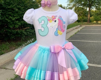 Unicorn Birthday Outfit - Etsy