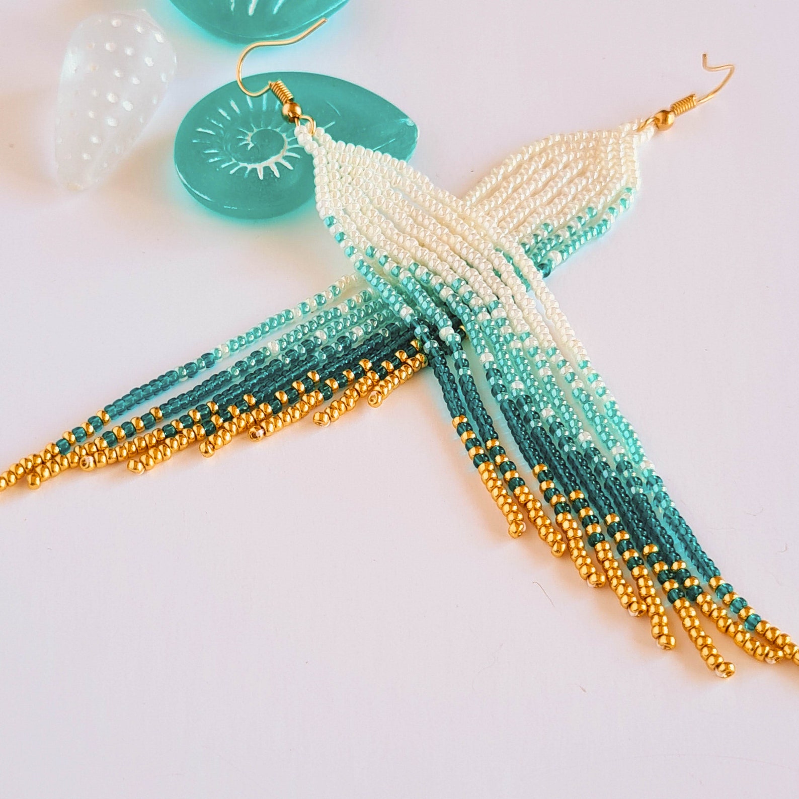 Beaded Fringe Earring Diy Bead Weaving Pdf Digital Pattern Etsy