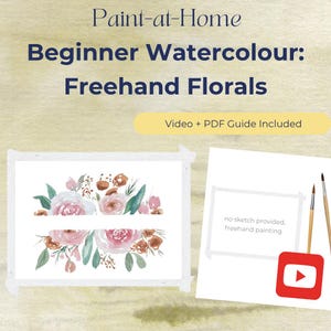 Tutoriel de peinture à main levée pour débutants sur une carte florale de fête des mères en vrac - avec guide étape par étape et vidéo