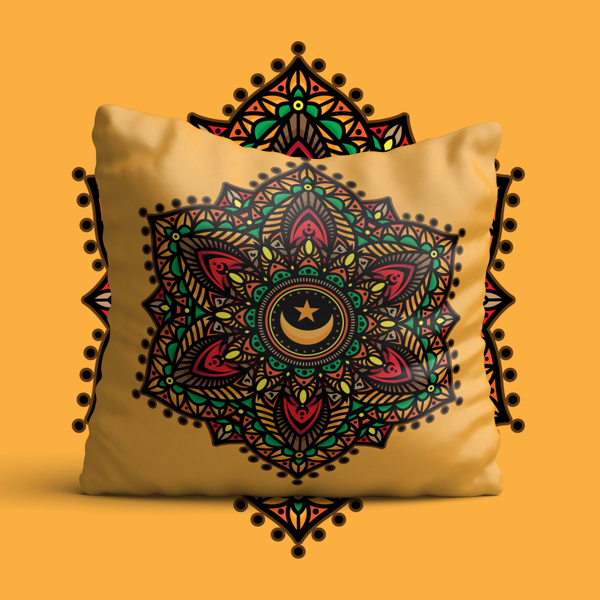 5 Pillow Design Template Mandalas Pillow Sublimation Template Etsy