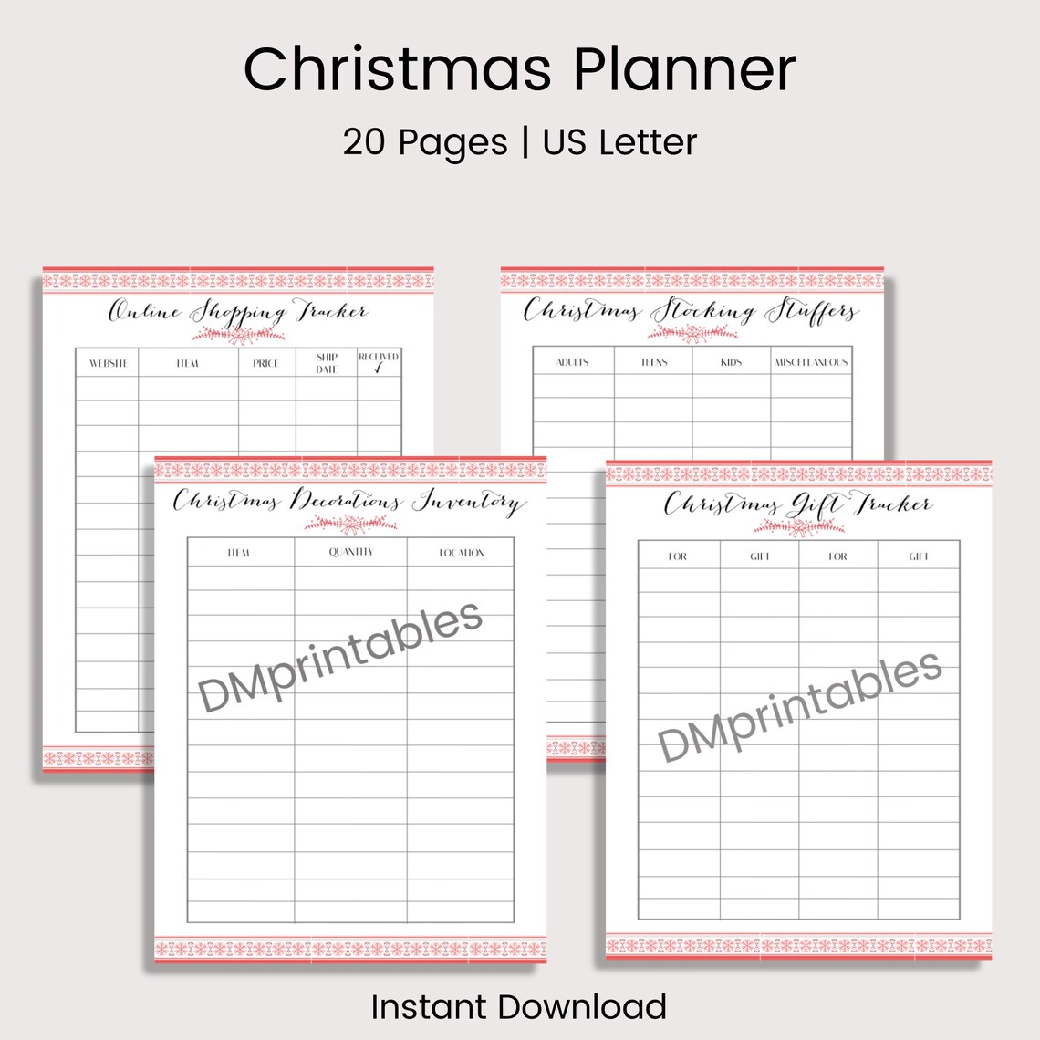 Christmas Planner Christmas Printables Printable Planner | Etsy