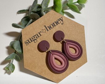 CLAY DROP EARRINGS | handmade | minimalist | lightweight | simple