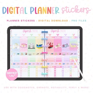 DisneyWorld Digital Planner Stickers Bundle Happiest Rides – Disneyland Disneyworld Planner Stickers Digital Planning GoodNotes Stickers