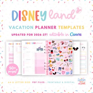 Disneyland Urlaubsplaner: 50+ druckbare Vorlagen (digitaler Download)