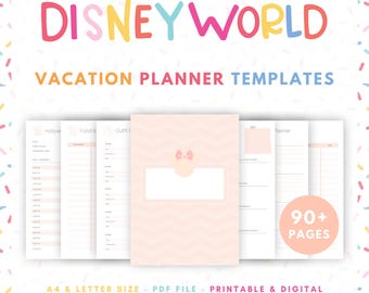 DisneyWorld Vacation Planner con oltre 90 modelli stampabili per pianificare una vacanza a WDW - Peach
