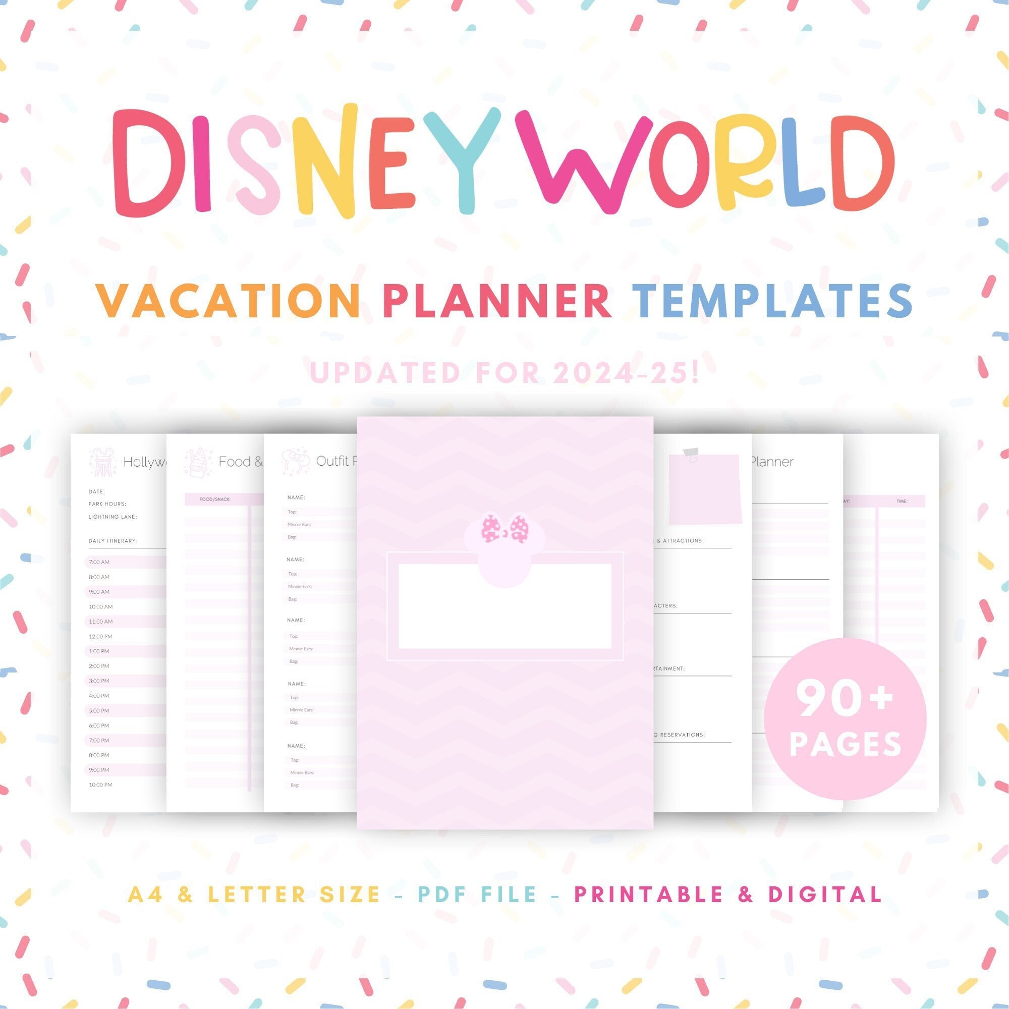 disneyworld-vacation-planner-with-90-printable-templates-for-planning-a-wdw-vacation-pink-etsy for Free Printable Disney Vacation Planner Disneyworld Vacation Planner With 90+ Printable Templates for Planning a WDW Vacation - Pink - Etsy for Free Printable Disney Vacation Planner