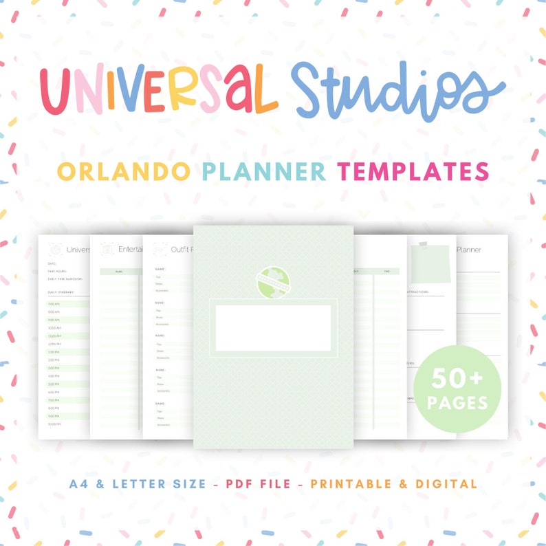 Universal Studios Orlando Vacation Planner With 50 Printable Etsy