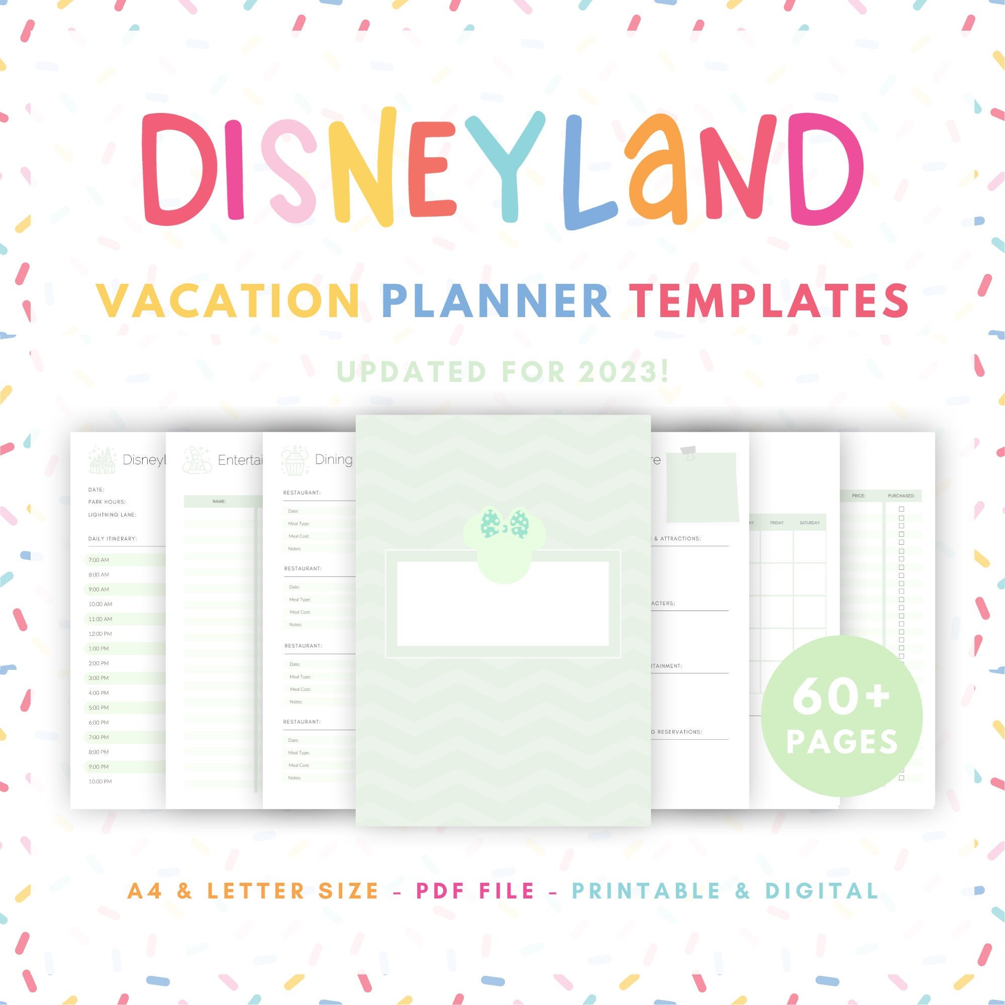 Disneyworld Digital Planner Stickers Bundle Happiest Things 