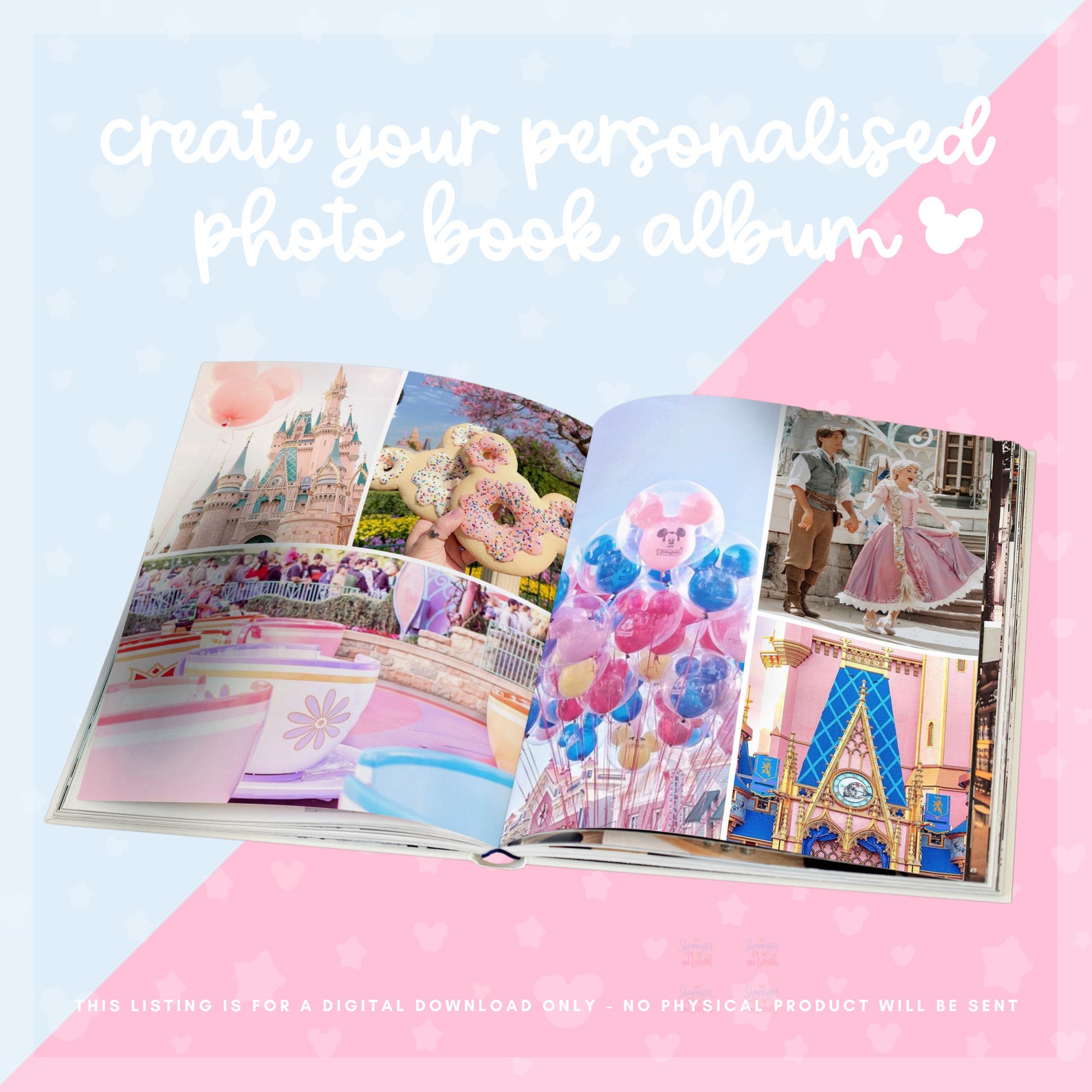 Disneyworld Photo Book Album Digital Templates Canva Etsy