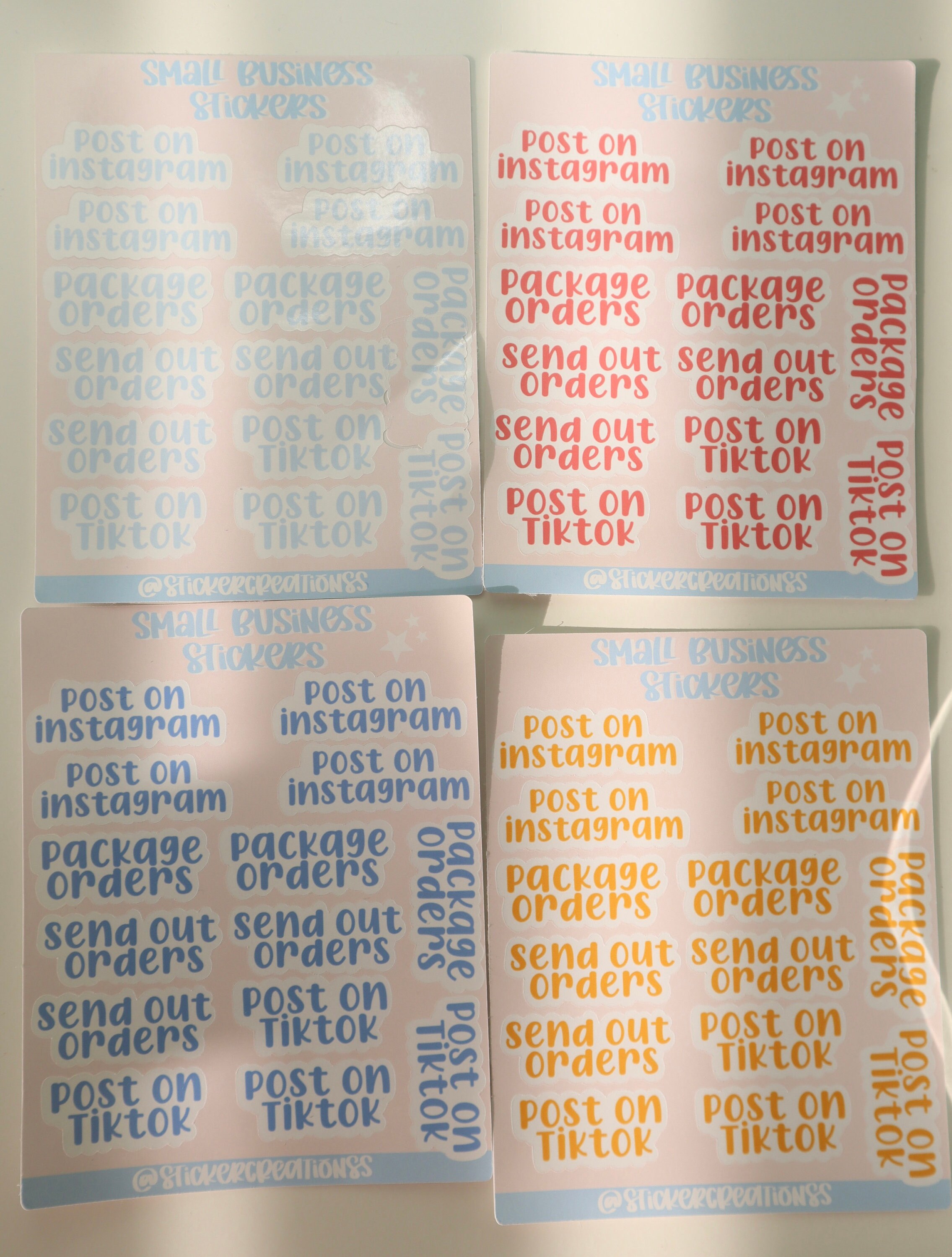 Small Business Sticker Sheet Custom Sticker Journal Etsy