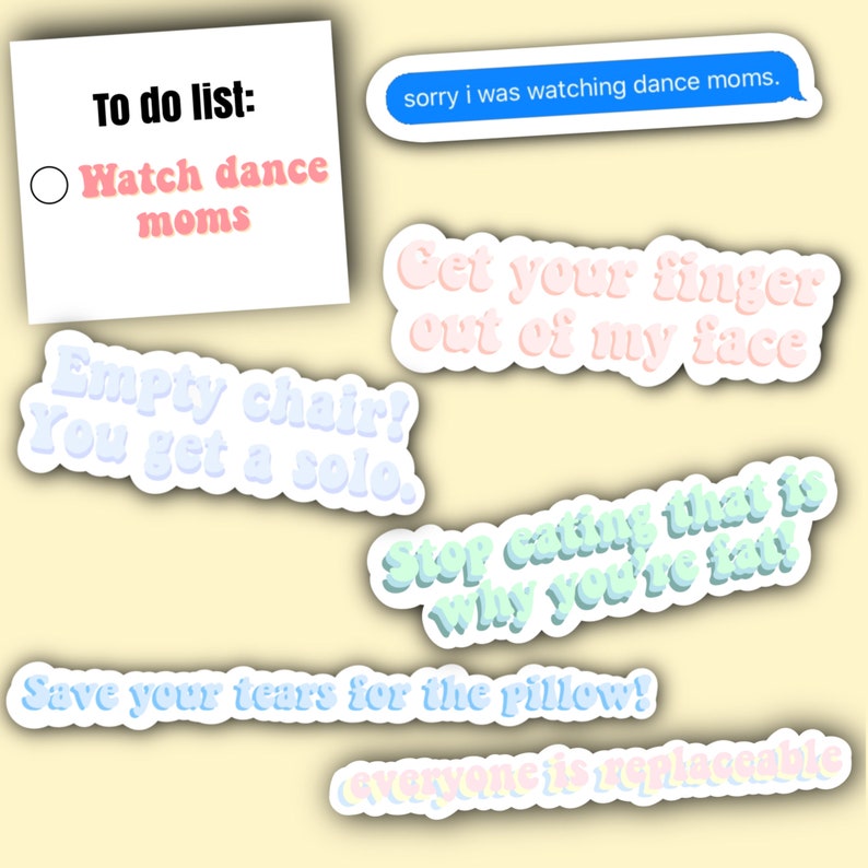 The Ultimate Dance Moms Sticker Pack Sticker Pack Sticker Etsy