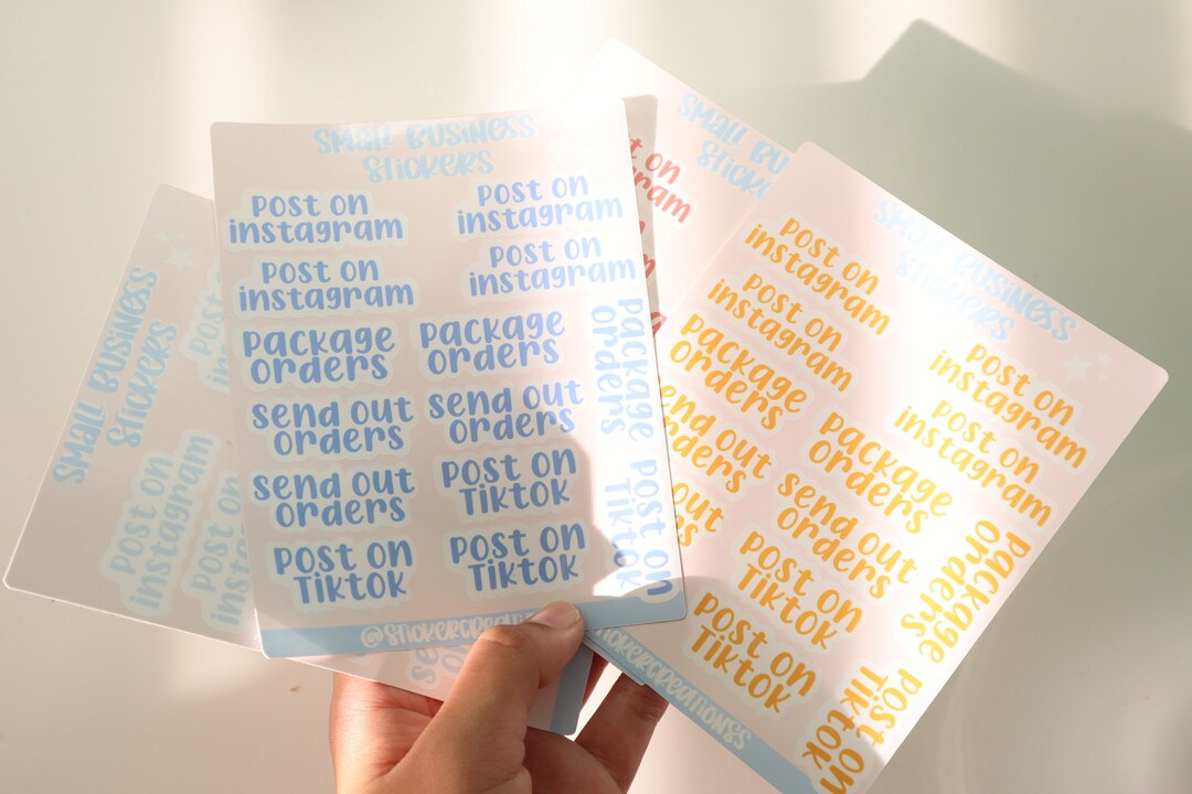 Small Business Sticker Sheet Custom Sticker Journal Etsy