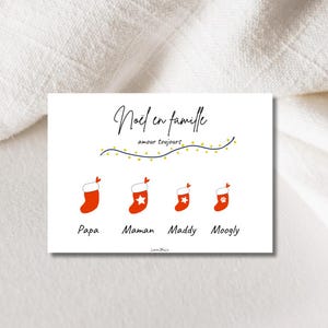 Carte Noël en famille