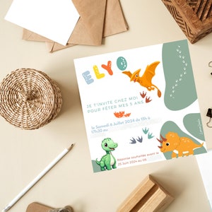 Invitation Dinosaure