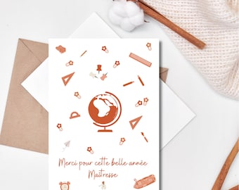 Carte Merci maître/ maîtresse...
