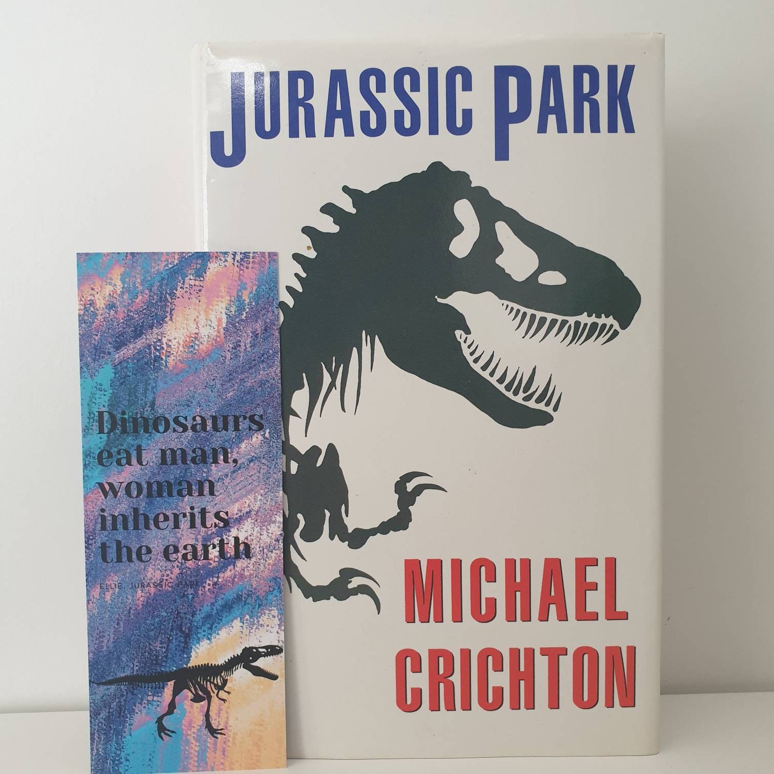 Jurassic Park Bookmark Michael Crichton Sci Fi Dinosaurs | Etsy
