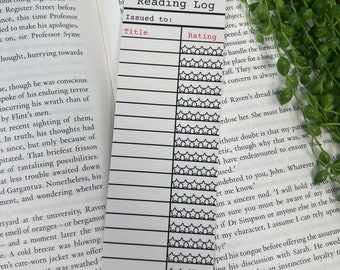 Custom Listing - Gina Reading Log Bookmark | Double Sided | Reading Gift | Book Gift |
