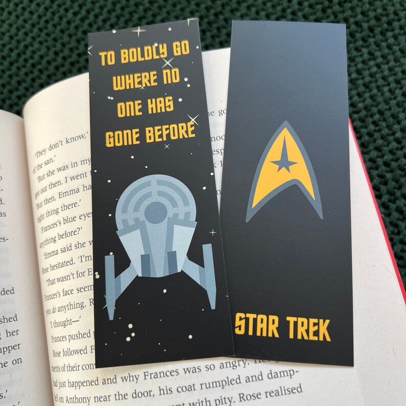 Star Trek Inspired Bookmark to Boldly Go Reading Gift | Etsy