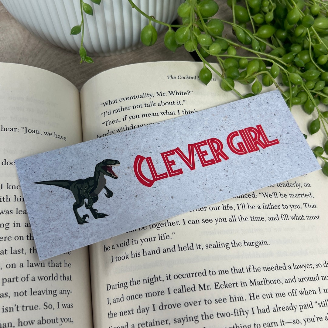 Jurassic Park Inspired Bookmark Reading Gift Book Gift Clever Girl ...