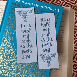 Achilles Inspired Bookmark | Reading Gift | Bookish Gift | Fiction | Patroclus | Greek Mythology