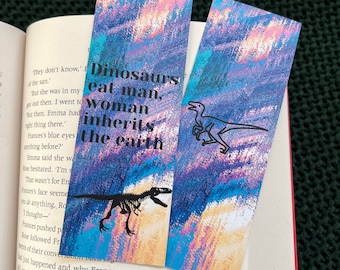 Jurassic Park Bookmark | Michael Crichton | Sci Fi | Dinosaurs | Reading Gift | Laura Dern | Dinosaur | T-Rex | Velociraptor