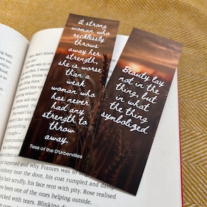 Tess of the D&#39;Urbervilles Bookmark | Thomas Hardy | Reading Gift | Book Gift | Tess Durbeyfield | Classic Literature