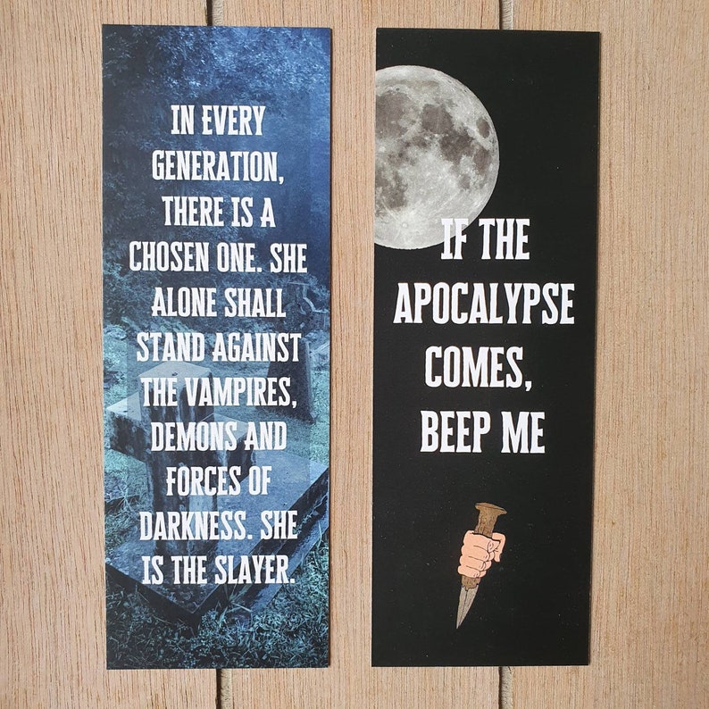 Buffy the Vampire Slayer Inspired Bookmark Vampires Quote | Etsy