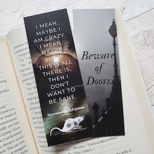 Neverwhere Inspired Bookmark | Reading Gift | Book Gift | Book Quote | Neil Gaiman | Fantasy | Bookmark | London Below