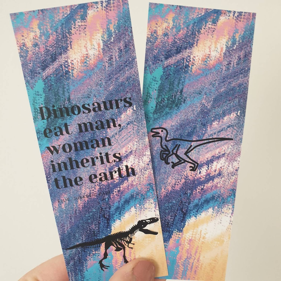 Jurassic Park Bookmark Michael Crichton Sci Fi Dinosaurs | Etsy