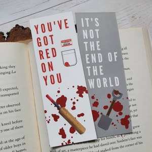 Shaun of the Dead Bookmark | Horror | Comedy | Reading Gift | Book Gift | Horror Film | | Movie | You've got red on you | Zombies