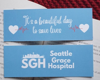Grey's Anatomy Inspired Bookmark | Seattle Grace Hospital | Quote | Reading Gift | Book Gift | TV | TV Show | Meredith Grey | McDreamy
